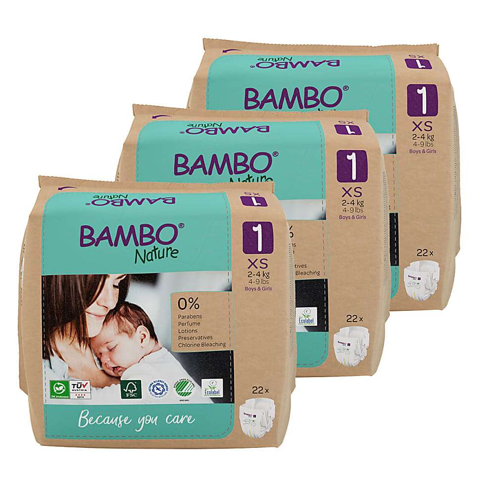 Bambo Nature Luier Maat 1 Voordeelverpakking 66 stuks