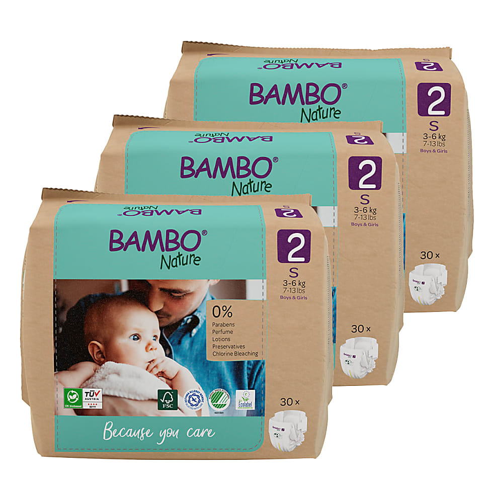 Image of Bambo Nature Luier Maat 2 Voordeelverpakking 90 stuks