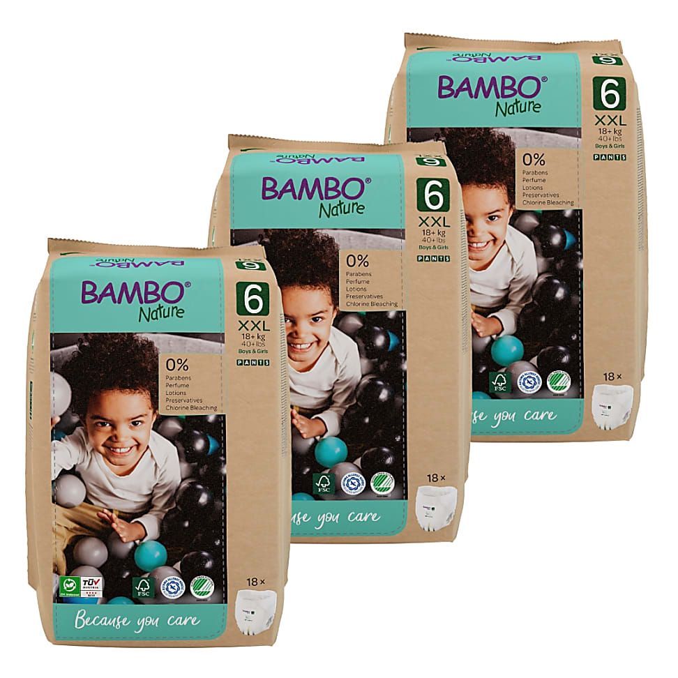 Image of Bambo Nature Trainingbroekjes Maat 6 - Voordeelverpakking 54 stuks
