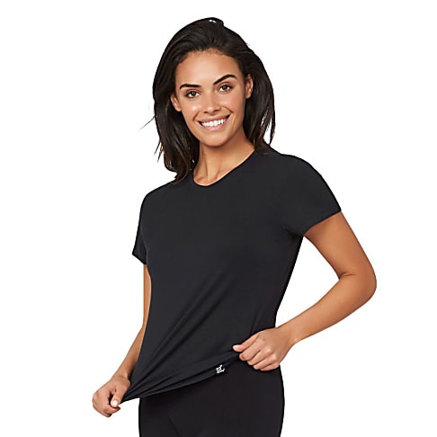 Boody Dames T-shirt Ronde Hals - Zwart