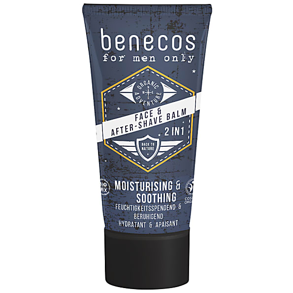 Image of Benecos For Men Only Face & Aftershave Balm 2in1