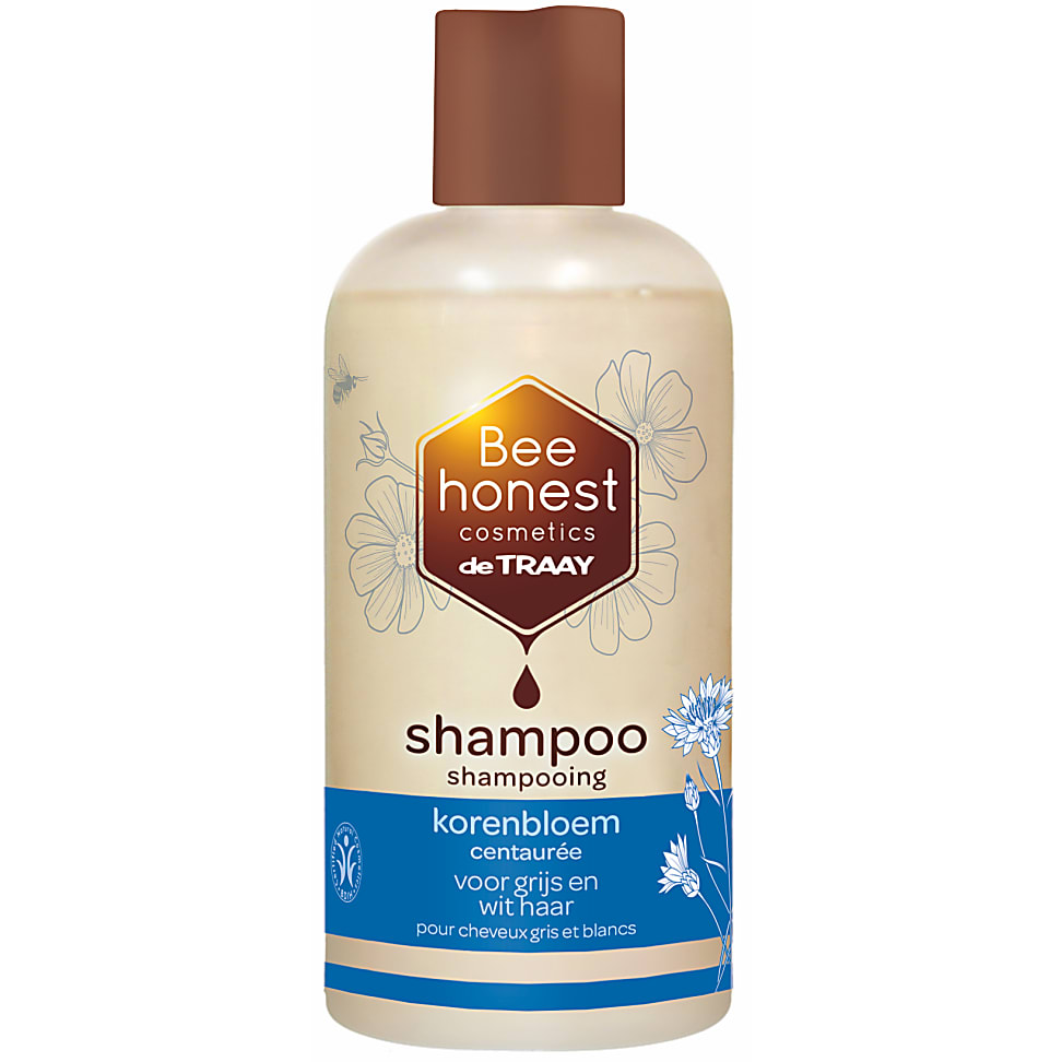 Image of Bee Honest Shampoo Korenbloem 250ML wit/grijs