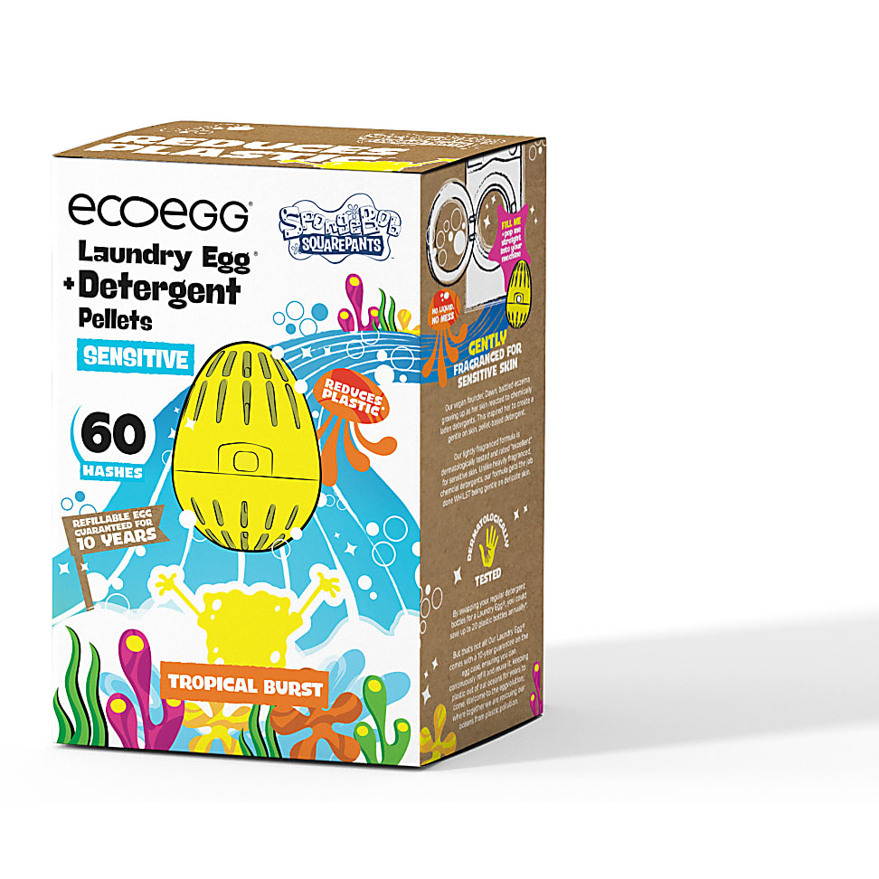 Image of Ecoegg SpongeBob Sensitive Wasbal 60 wasbeurten - Tropical Burst
