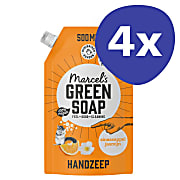 Marcel's Green Soap Handzeep Sinaasappel & Jasmijn Stazak Multipack x4