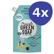 Marcel's Green Soap Douchegel Navul Stazak Mimosa & Zwarte Bes Multipack x4
