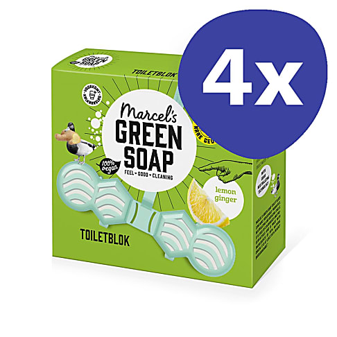 Marcel's Green Soap Toiletblok Citroen & Gember Multipack x4