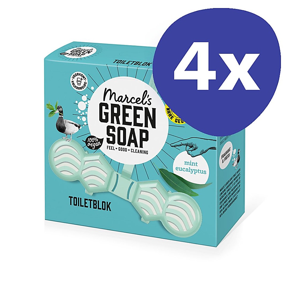 Image of Marcel's Green Soap Toiletblok Munt & Eucalyptus Multipack x4