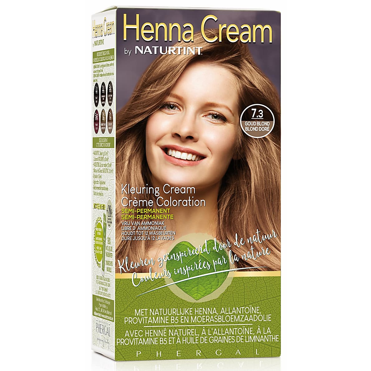 Werkwijze Peave Dakloos Naturtint Henna Cream 7.3 Goud Blond | BigGreenSmile
